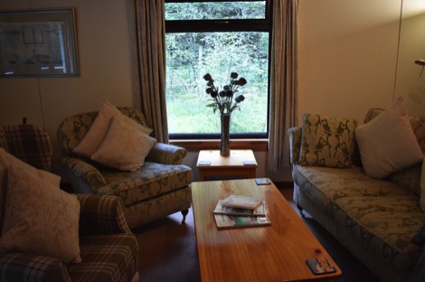 Living room, Otter Lodge, Portnellan